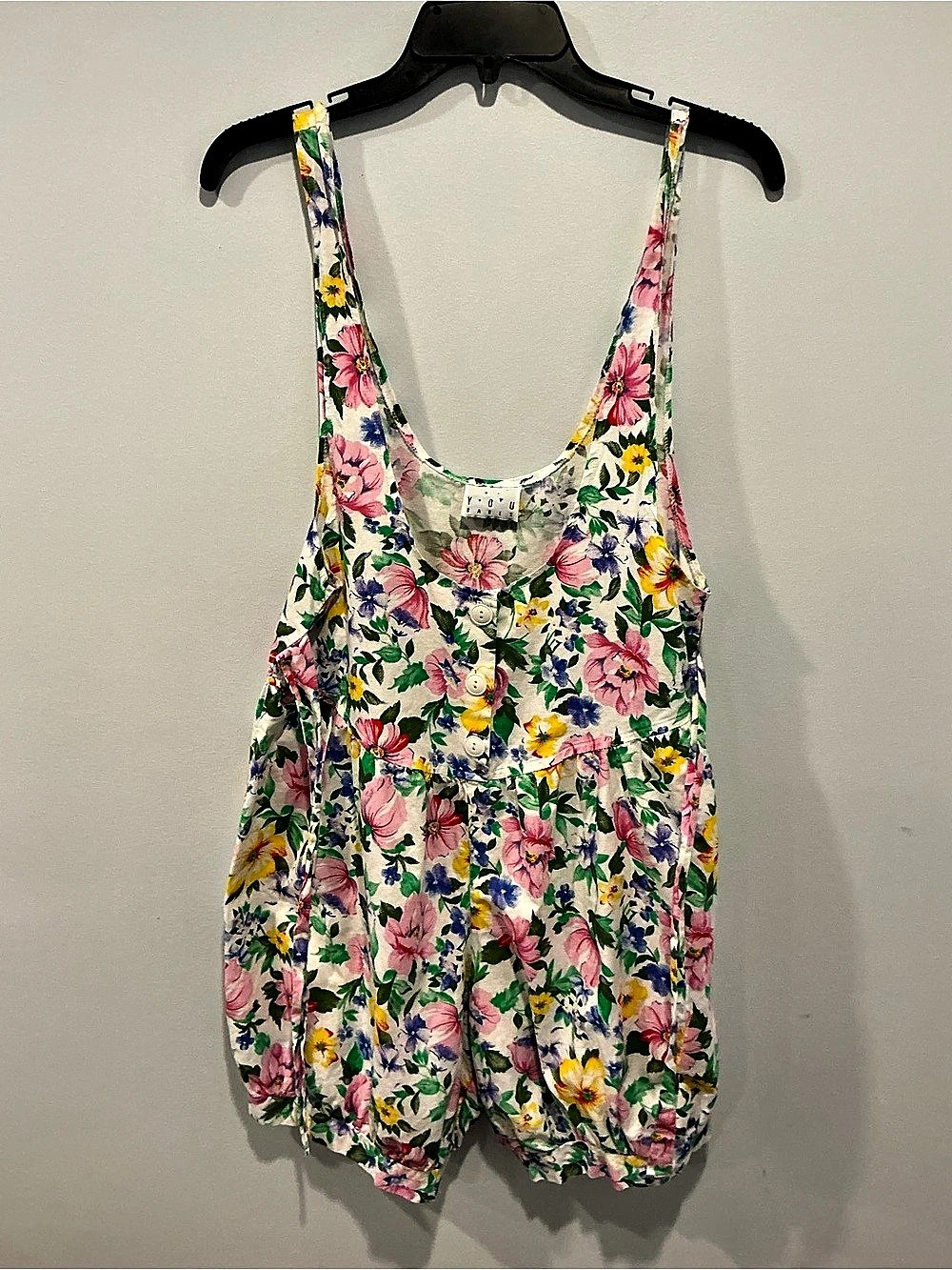Floral Romper in Pink & Green Like New